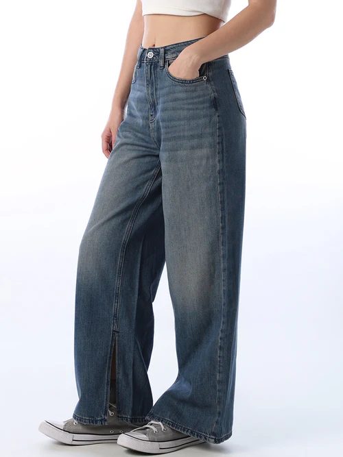 High Waist Straight Jeans