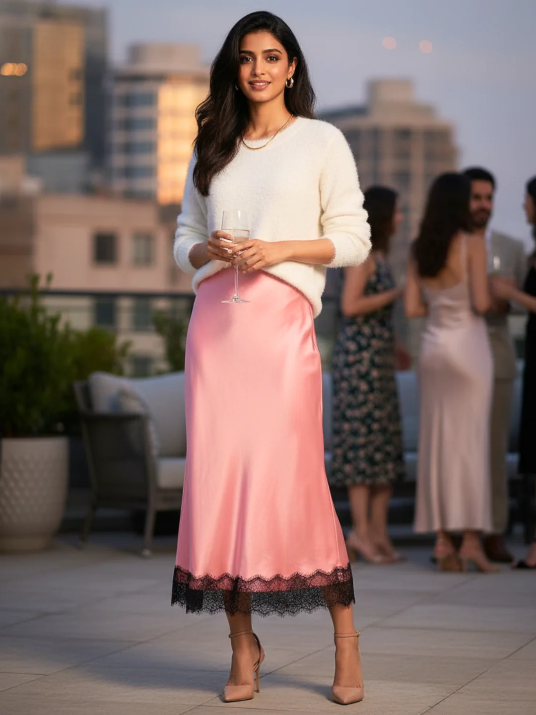 Printed Midi Skirt