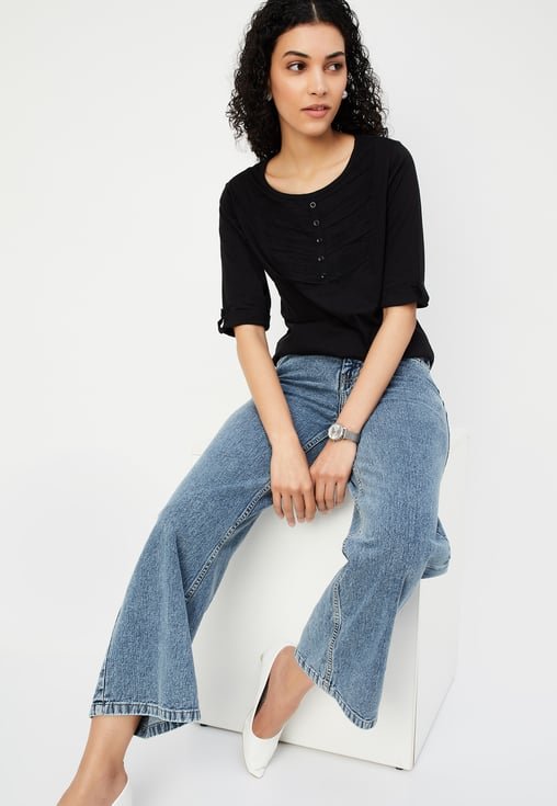 Solid Ribbed Top